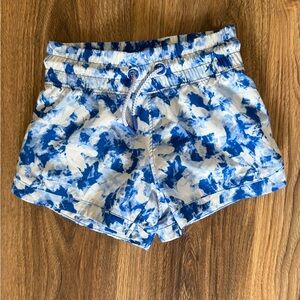 Blue and White Camo Athletic Shorts